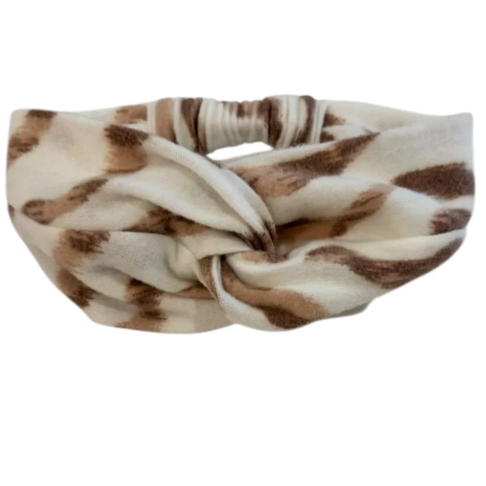 NWOT COLSIE Cute Soft Stretchy Animal Print Twist Knot Lounge PJ Headband